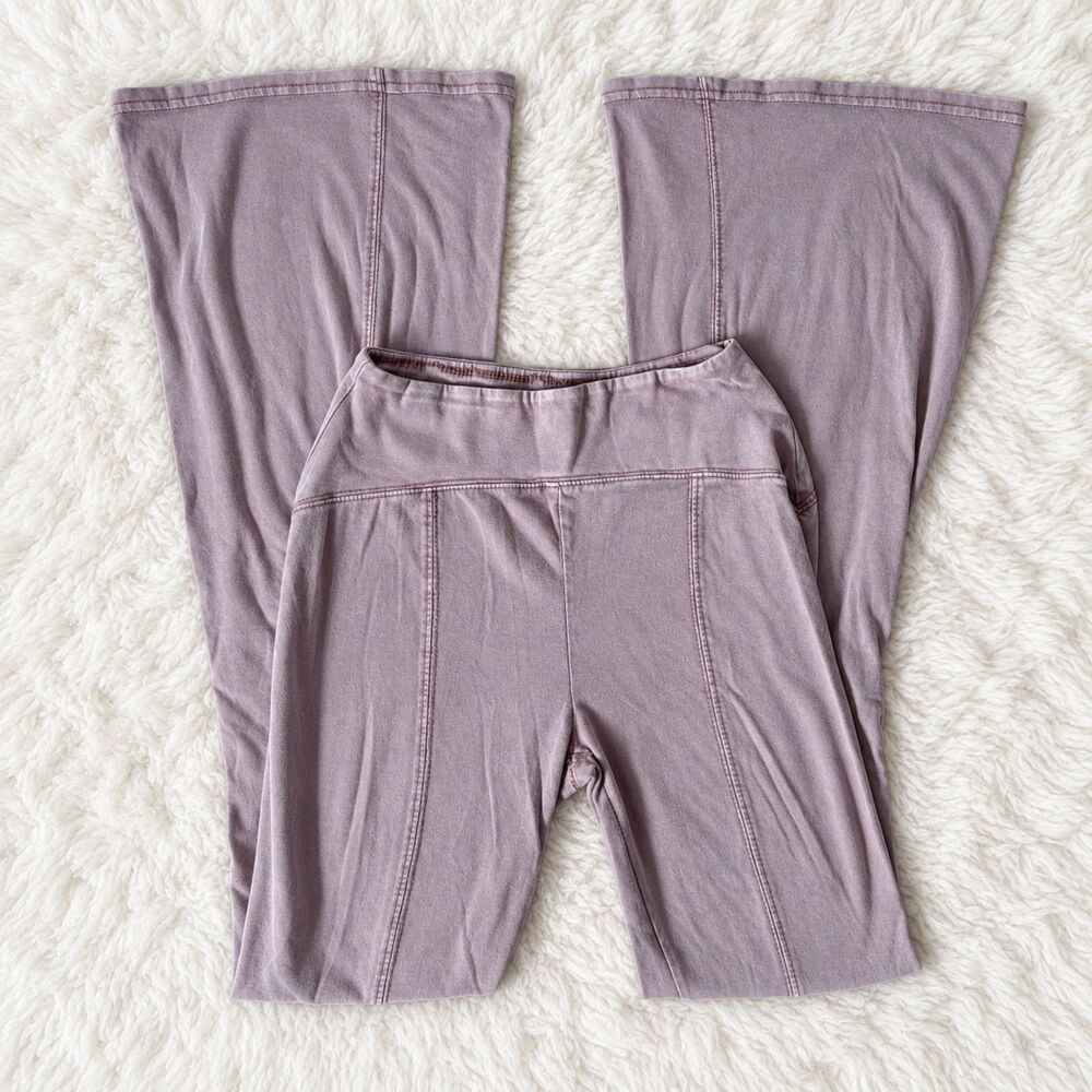 Dusty Mauve Flare Pants XS